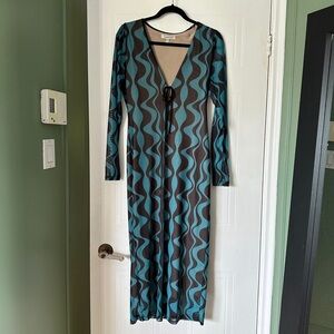 Another Girl Swirl Maxi Dress, V-Neck